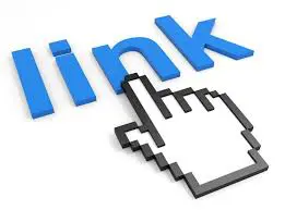 A mouse that is next to the word " link ".