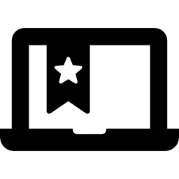 A computer screen with a star on it.